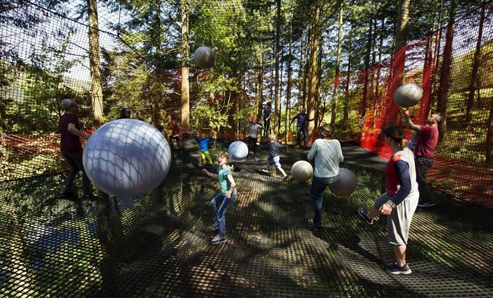Hop, bounce and slide on Treetop Nets